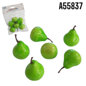 PAQUETE MINI PERAS VERDE 6 PIEZAS