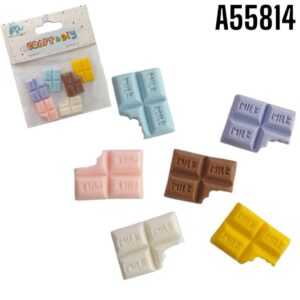 FIGURITAS PARA MANUALIDADES CHOCOLATE 6 PIEZAS