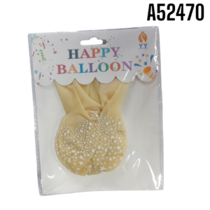 GLOBOS NATURAL CON ESTRELLAS 6 PIEZAS
