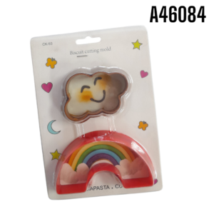 CORTADOR DE GALLETAS PLASTICO ARCOIRIS 2PZS