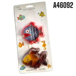 CORTADOR DE GALLETAS PLASTICO PEZ 2PZS