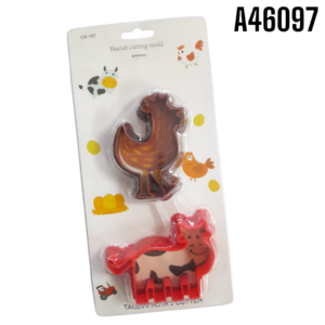 CORTADOR DE GALLETAS PLASTICO GRANJA 2PZS