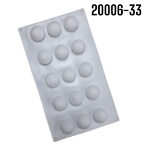 MOLDE DE SILICONE P/CHOCOLATE TRUFAS OFTA 15 ESP. ( JSC2353 )