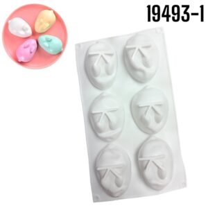 MOLDE DE SILICONE P/CHOCOLATE CONEJITOS OFTA 6 ESPACIOS ( JSC2994 )