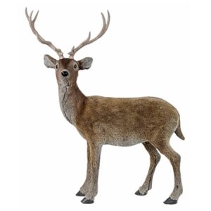 VENADO RENO PARADO CUERNOS RAMIFICADOS 110x85x44cm