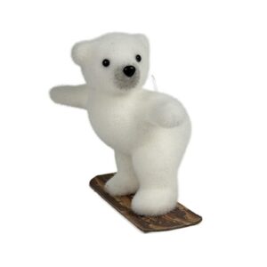 OSO POLAR EN TABLA DE NIEVE DE COLGAR