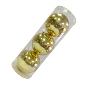 BOMBA NAVI 12CM DORADO BRILLANTE 3PZS